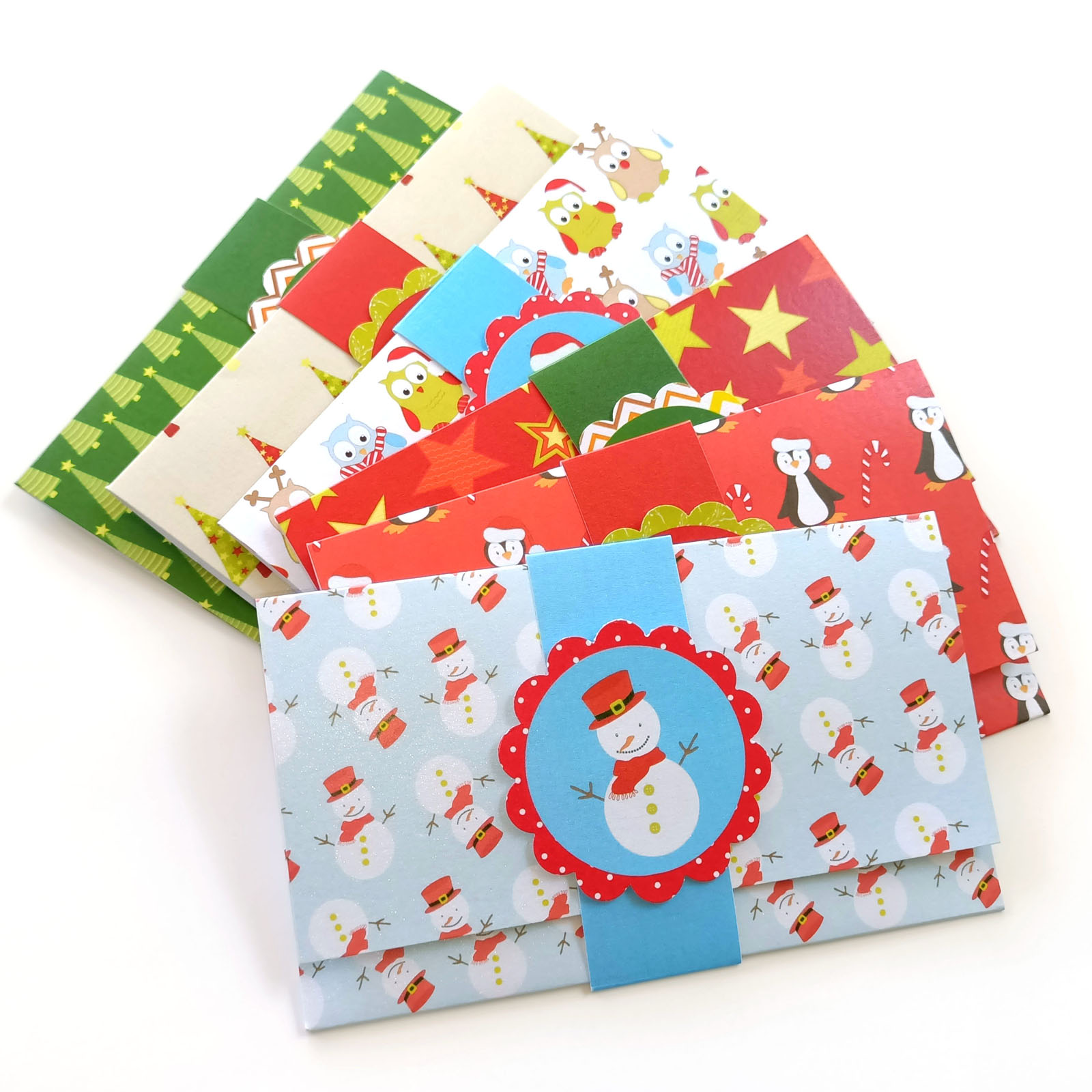 Kids Christmas Holiday Gift Card Holders – Stocking Stuffer Check Cash  Envelopes – Set of 6 - Adore By Nat